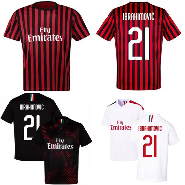 

19 20 retro soccer jerseys ac kaka ibrahimovic romagnoli paqueta bonaventura borini vintage classic jersey home maillot foot camiseta futbol, Black;yellow