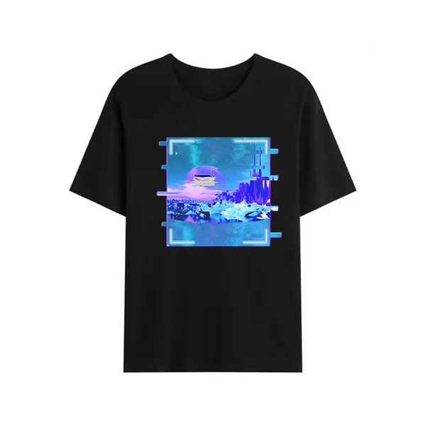 

2022 men's graphic fashion digital t shirt casual geometric print visual hypnotic irregular pattern top, White;black