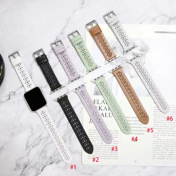 Cinturino in silicone per Apple Watch 41mm 45mm 40mm 44mm 38mm 42mm Bracciale Braccialetti con motivo prugna cavo Serie Iwatch Band 7 6 5 4 3 Cinturini con connettore in metallo