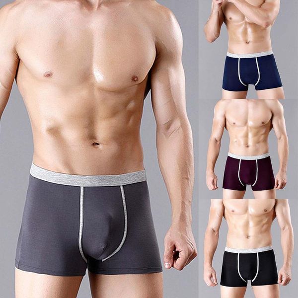 Unterhosen No Ride Boxer Herren Sexy LIced Silk Schnelltrocknende, atmungsaktive Unterwäsche Designer Herren BriefUnderpants