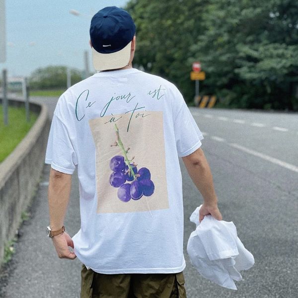 

22ss fruit t shirt usa europe tee spring summer fashion skateboard men women cotton tshirt, Black;brown