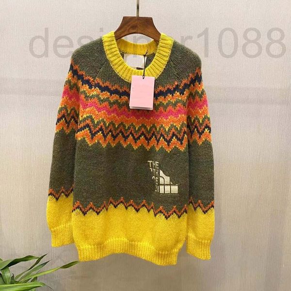 

women's sweaters designer rainbow wave stripe sweater spring 2022 new product fashion casual loose thin mohair i4tk, White;black