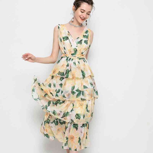 

casual dresses fashion trendy women's v-neck backless toast dress crimped slim ruffle skirt printed dress 3c6f, Black;gray