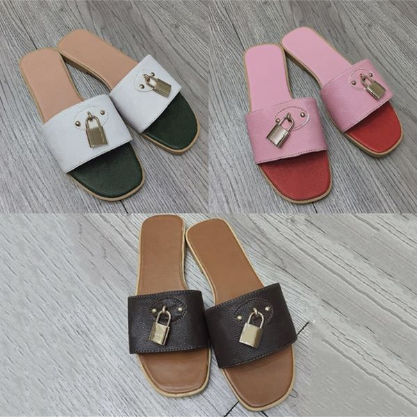 

women designer brand slippers summer fall shoes sandals club plus size flips flops dress shoe pu patent leather print letter scuffs flat hee, Black