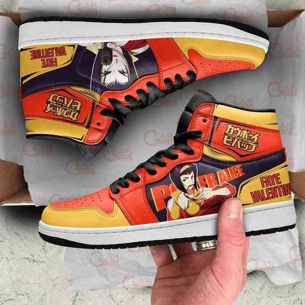

faye valentine sneakers cowboy bebop anime custom shoes, Black