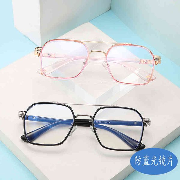 

sunglasses k0039 plain anti blue light glasses frame tr90 iron man flat lens suit thug same eyeglass a8kj, White;black