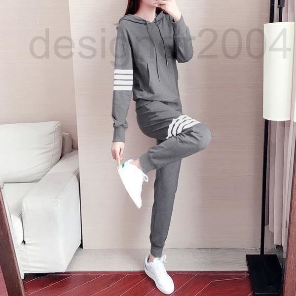 

women's tracksuits designer european station leisure women's autumn 2021 new fashion korean version loose and thin sportswear two-, Gray