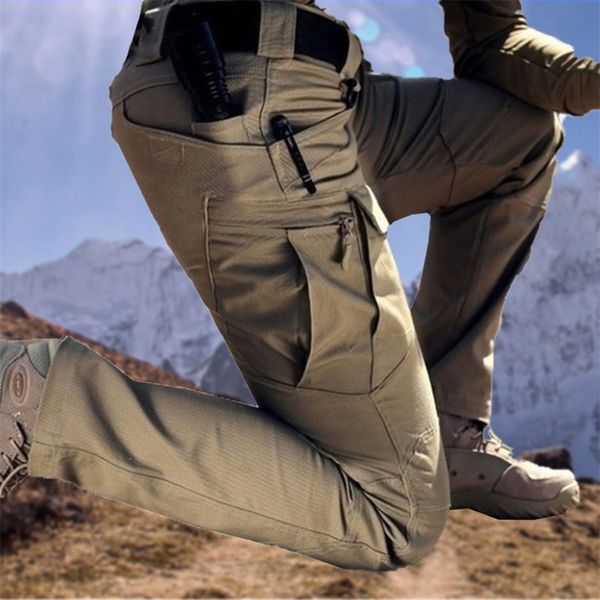 

tactical special combat trousers multipocket waterproof wearresistant casual training overalls men pants 220618, Black