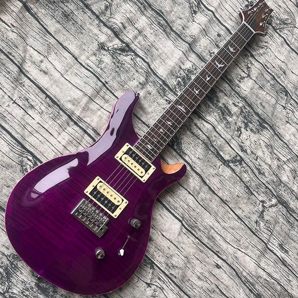 

electric guitar purple bright face body passive pickup good timbre good feel delivery to home