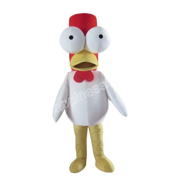 Performance Big Eyes Chick Duck Mascot Costumes Halloween Natale Personaggio dei cartoni animati Abiti Suit Volantini pubblicitari Abbigliamento Carnevale Unisex Adulti Outfit