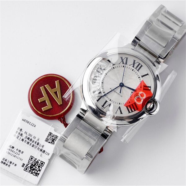 

af montre de luxe mechanical watches 42mm 2824 automatic movement 316l fine steel case mens watch wristwatches waterproof, Slivery;brown