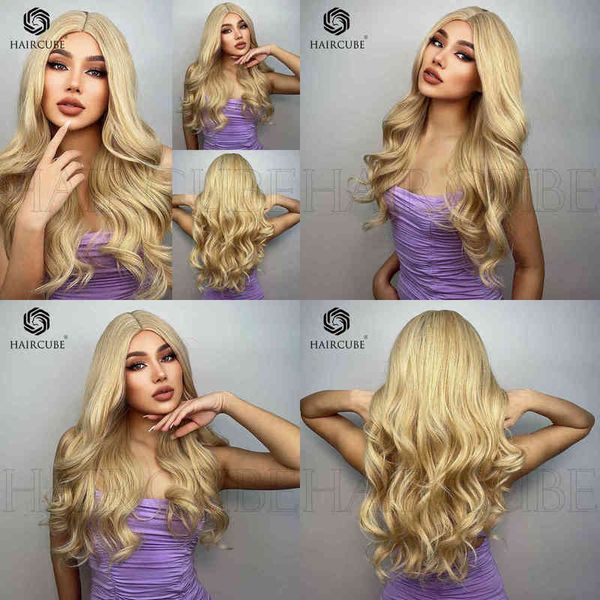 

synthetic wig golden medium length curly wigs high temperature silk material daily application 220527, Black