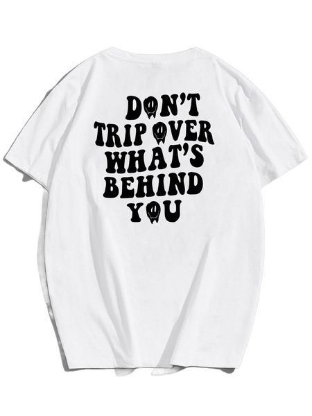 

romwe guys slogan graphic tee x8qu#, White;black