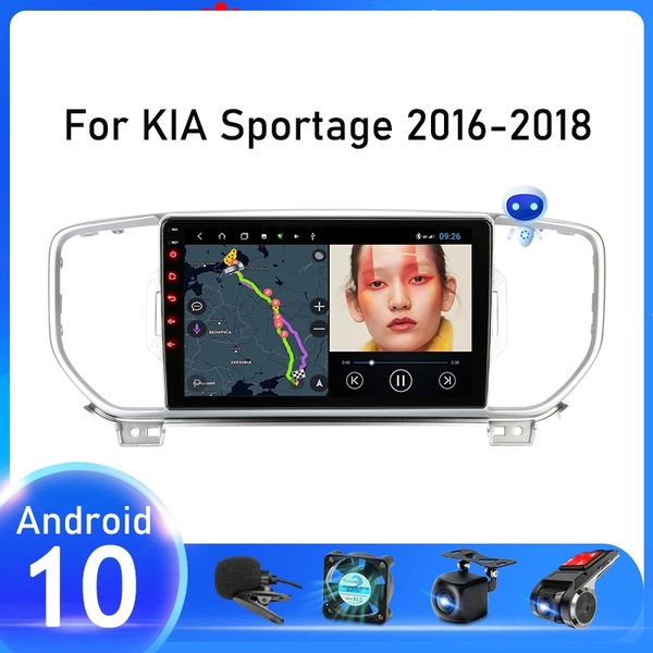 

9 inch android 10 car video multimedia head unit navigation and entertainment system for kia kx5 2016-2018