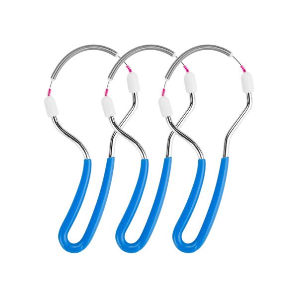 

steel facial epilator other hair removal items blue portable stainless steel 3 pieces