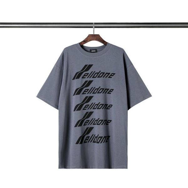 

men's t-shirts we11done short-sleeved men women couples high street simple retro pure cotton wild fashion quality t-shirt, White;black