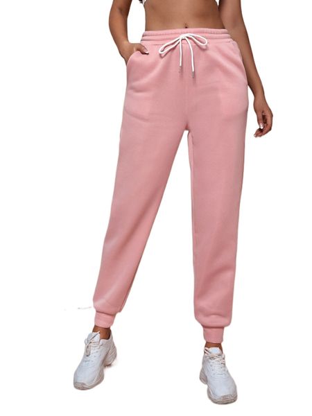 

tall slant pocket drawstring waist sweatpants b89u#, Black;white