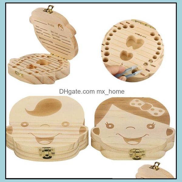 

kids tooth box organizer baby save milk teeth wood storage for boy girl wooden album keepsake souvenir kka2813 drop delivery 2021 keepsakes