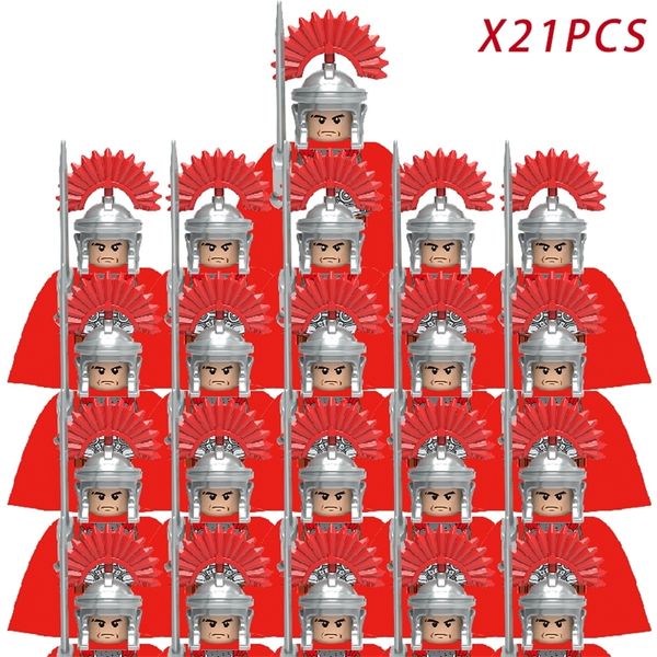 Ortaçağ Kalesi Şövalyeleri Spartan Savaşçıları Haçlı Haçlı Roman Lejyon Piyade Süvari Binası Tuğlalar Knight Figürleri Oyuncaklar 220715