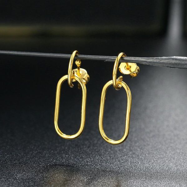 

dangle & chandelier simple drop earrings for women minimalist geometric ear hook gold earings fashion accessories jewelry gift wholesale e53, Silver