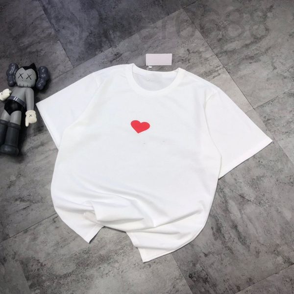

women's t-shirt designer 22 spring / summer love letter printed short sleeve casual fashion age reduction loose thin t-shirt couple yyb, White