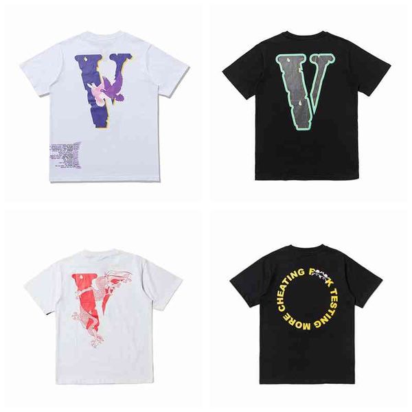 

trendy men's v-shaped loose round neck t-shirt, White;black