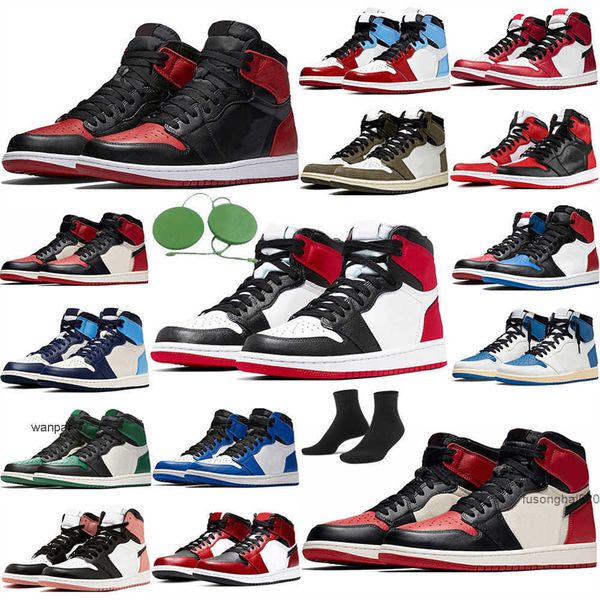 

jumpman 1 jorden basketball shoes twist chicago og high 1s running unc hyper royal homage to home university blue men sport designer, Black
