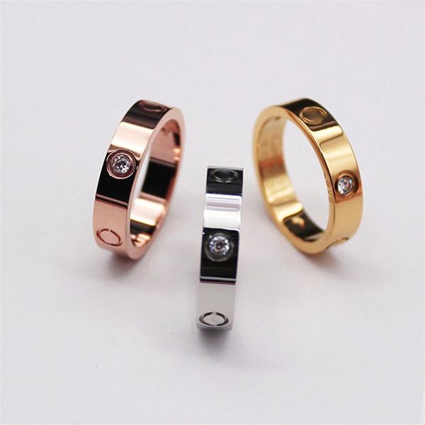

2021 high polished classic design women lover rings 3 colors stainless steel couple rings fashion design women jewelry whole283q, Silver