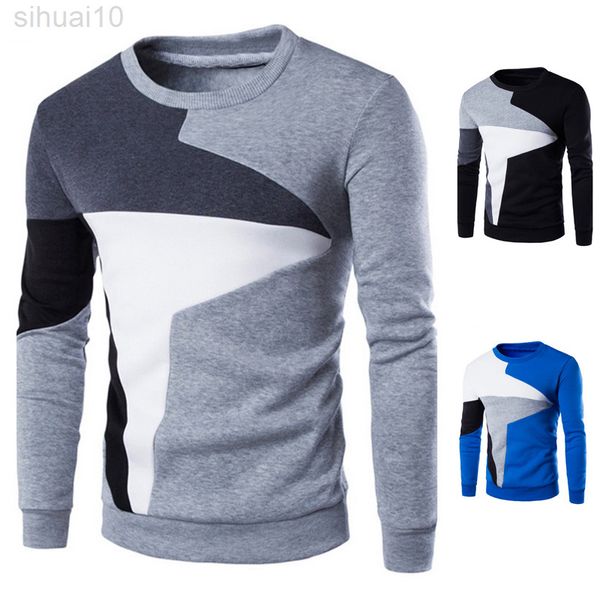 

lovzon autumn winter hoodies men hip hit color stitches hoodeds men sweatshirt slim clothing l220801, White;black