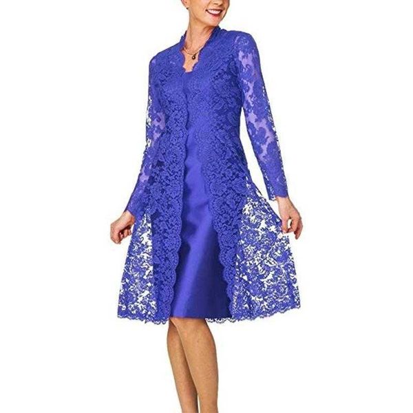 

casual dresses women clothes elegant mother of the bride with lace jacket 2023 vestidos largos wedding evening long dress, Black;gray