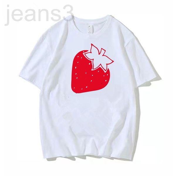 

men's t-shirts designer correct version spring and summer new g family strawberry cotton round neck short sleeve t-shirt men's wom, White;black