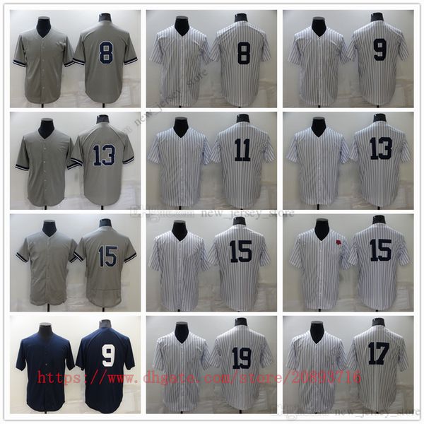 Filme College Baseball usa camisas costuradas 15 thurmanmunson 23 Donmattingly tapa todo o nome do número costurado para fora esporte respirável venda de alta qualidade