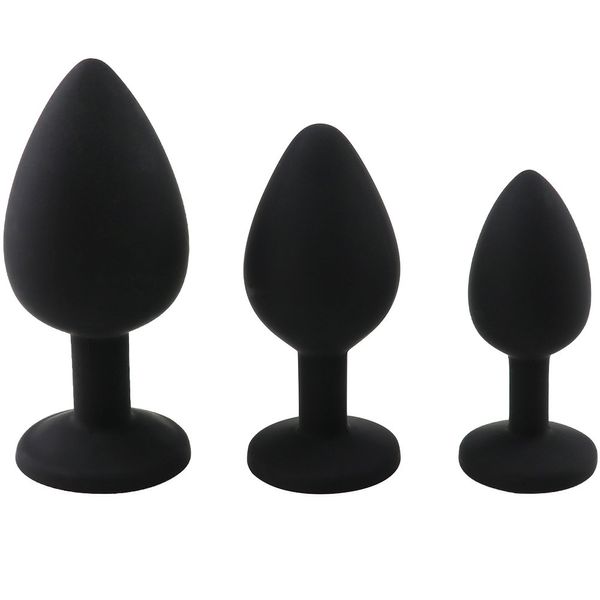 3 tamanho de silicone plug plug anal unissexy stopper sexy brinquedos adultos para homens/mulheres treinadores casais Dildo próstata