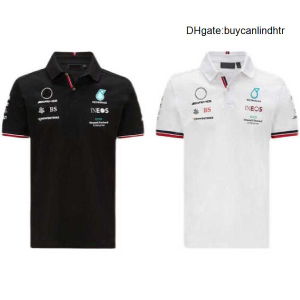 

designer luxury petronas men's t shirts mercedes amg f1 formula one racing polos women casual short sleeve t-shirts benz polo lewis i38, White;black
