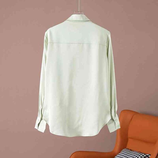 

women's polos spring xiaohe women's shirt little mouse embroidery casual simple long sleeved, White