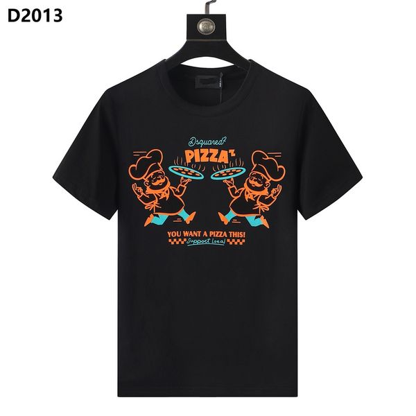 

22ss brand men t-shirt designer d2 mens polo shirt luxury dsquare print shorts o-neck short sleeve men's shirts dt2013 dsq streetwear, White;black