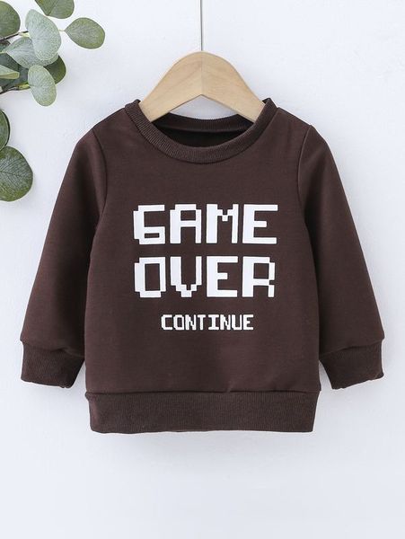 

baby slogan graphic sweatshirt she, Black