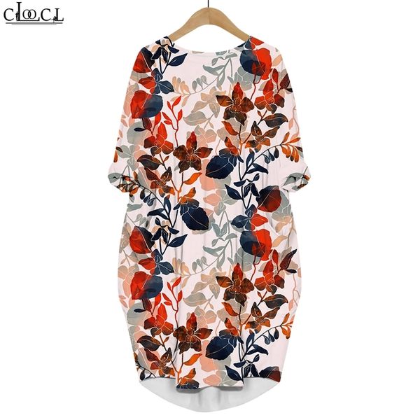

women dress color small flower 3d graphic loose daughter dresses printed long sleeve fashion summer gown pocket dress w220616, Black;gray