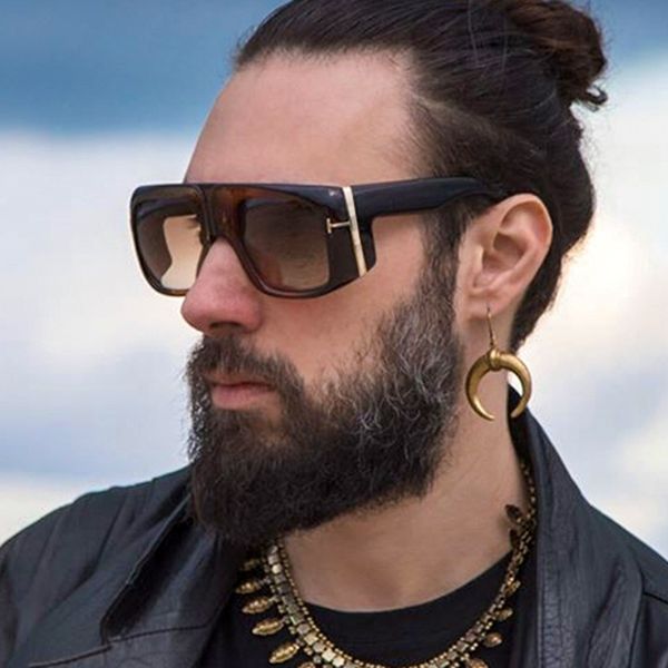 

50% discount steampunk tf sunglasses men women 2022 oversized big rectangle sun oculos de sol masculino, White;black