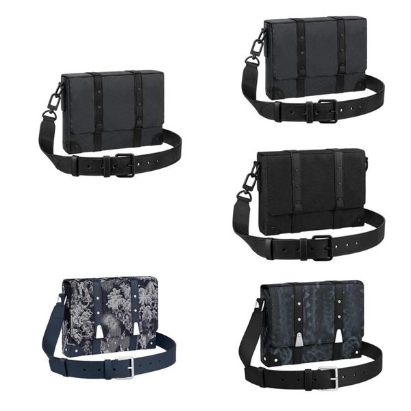 

mens designer messenger bag travel bags clutch handbag purse fashion genuine leather hardware envelope flap letter embroidery patchwork
