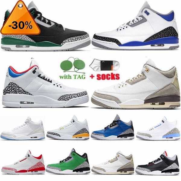 

classic jumpman 3 mens basketball shoes 3s pine green camo rust pink georgetown racer blue cool grey varsity fire red man designers sneakers