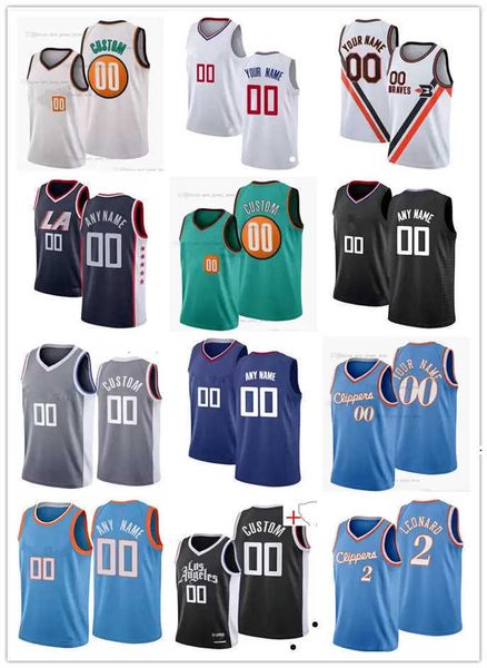 

75th custom men youth los angeles''clippers''kawhi 2 leonard''jay 0 scrubb justise 20 winslow ivica 40 zubac b, Black;red