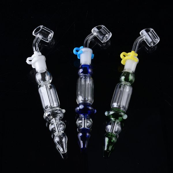 10mm 14mm Nector Coletor Acessórios De Fumar Hookahs Quartzo Nail Rig Rig Rig Rig Rigs Dab Tubo de Água com Bubble Wrap Starters Kits NC20