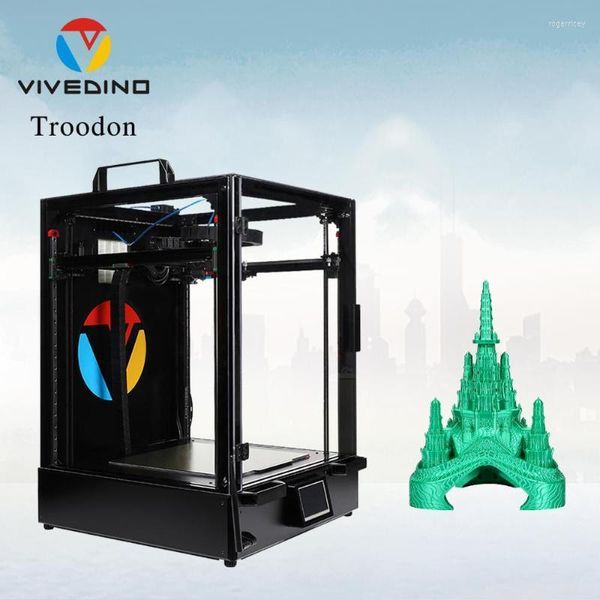 Yazıcılar Troodon Core-Xy Tam Kapalı Metal Çerçeve Yüksek End'li 3D Yazıcı Dokunmatik ScreenPrinters ROGE22