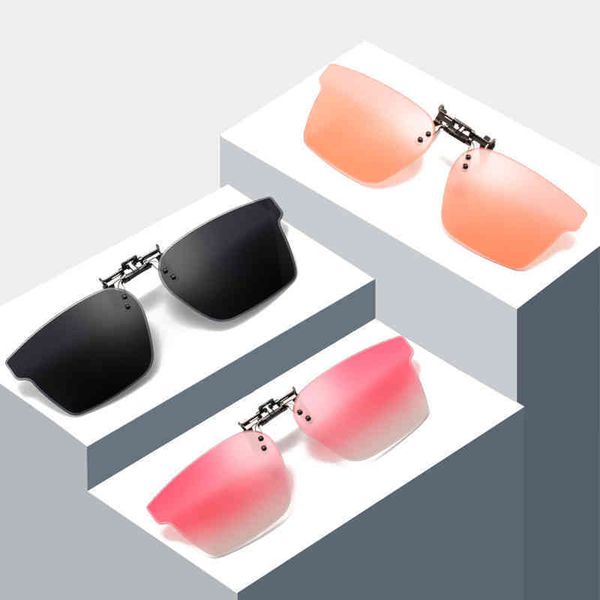 

new sunglass clip myopia glass fashion sunglass day and night driver driving lens clip, White;black