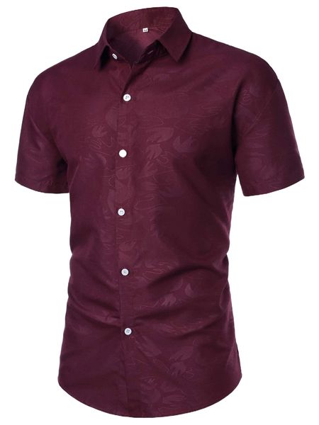 

men jacquard button up shirt 39ea#, White;black