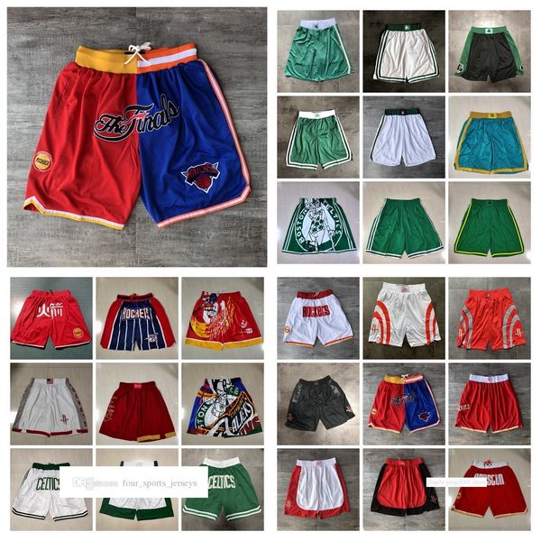 

team basketball shorts just don retro city yin yang version blue stripe conventional wear sport pant with pocket zipper sweatpants hip pop, Black