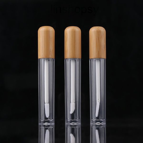 

factory outlet lipstick tube 5ml bamboo cover lip glaze air round head cap lip gloss diy makeup packaging straight sub bottling