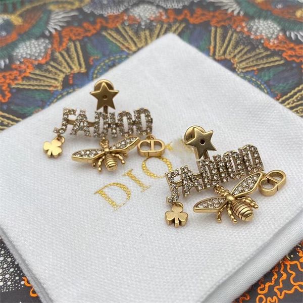 

fashion jewelry online letter star little tassel women's fashion versatile earrings, Golden