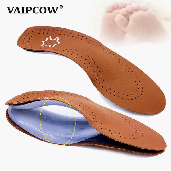 

leather kids orthopedic insoles flat foot arch support 2.5cm orthopedic shoes pad cushion for corrigibil ox leg feet care insole, White;pink